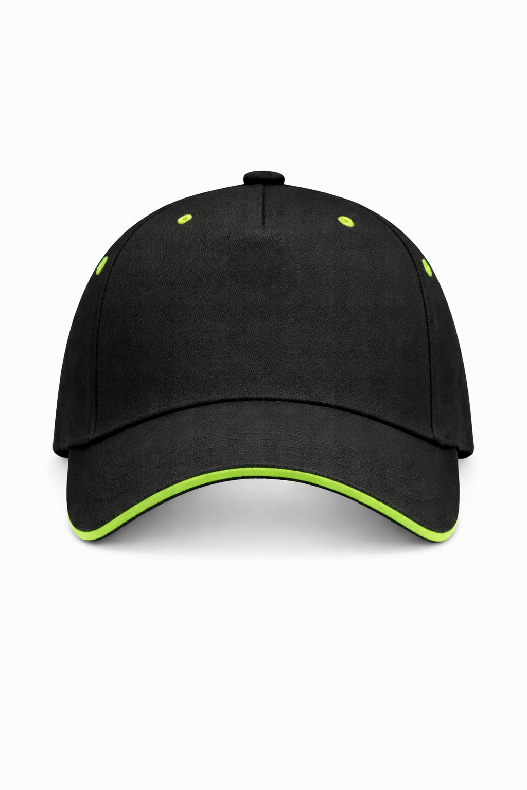 Cap met groene rand inclusief bedrukking