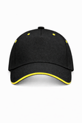 Cap met gele rand inclusief bedrukking