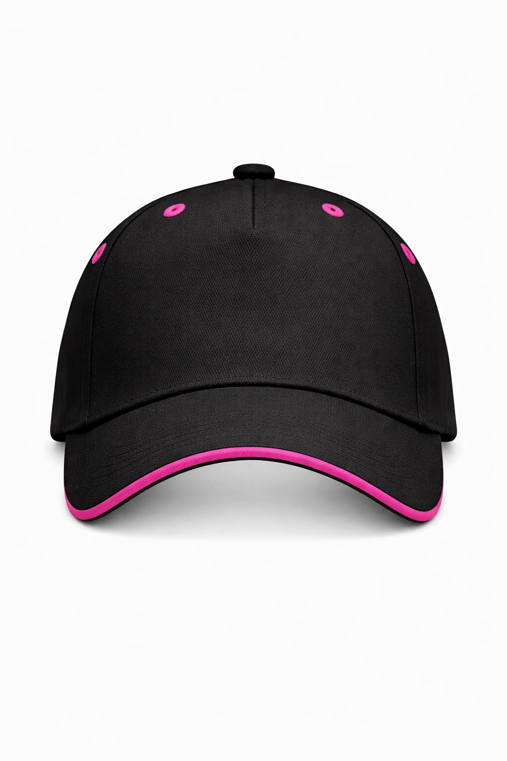 Cap met roze rand inclusief bedrukking